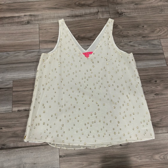 Lilly Pulitzer Tops - NWOT Lilly Pulitzer silk florin in clip dot print